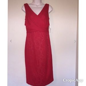NWT Maggie London Red Sexy Pencil Dress Size 6